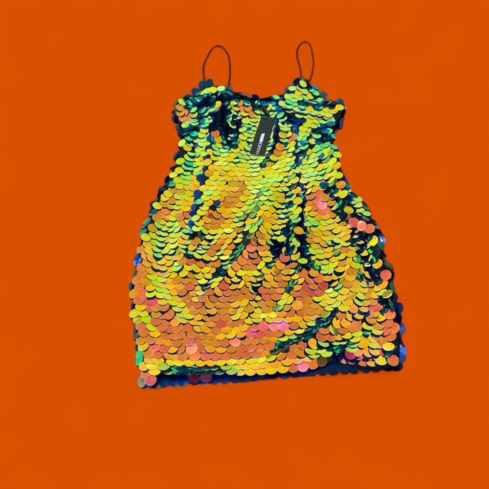 Fashion Nova Multicolor Sequin Dress